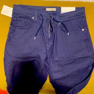 Celio Stretchy denim colored shorts with drawstring